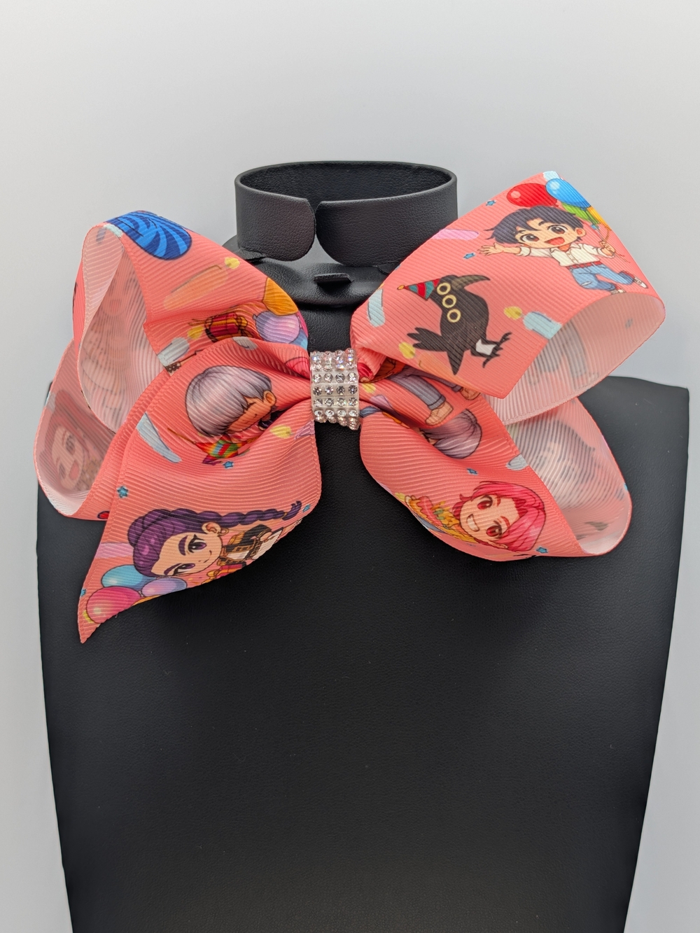 Medium Coral Kpop Demon Hunters Huntrix Hairbow